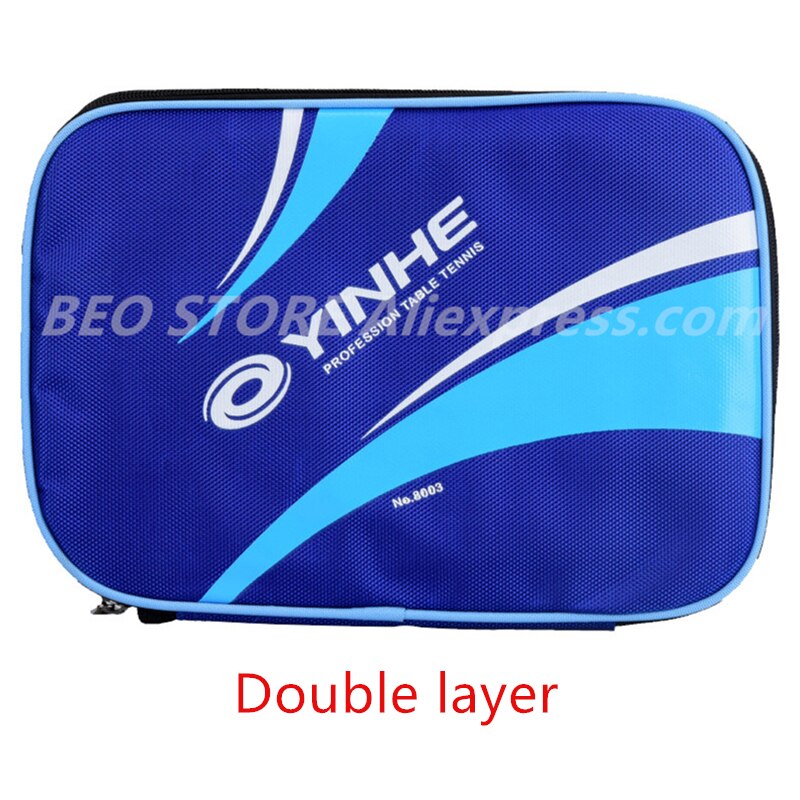 YINHE de raquetas de tenis bolsa para accesorios profesionales Ping Pong set de fundas de tenis de mesa: 2 layer blue