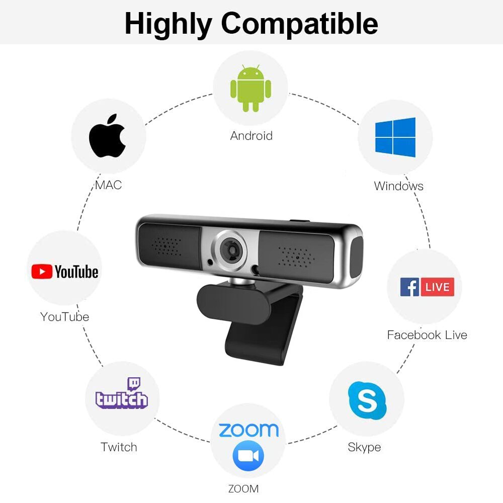 Webcam 1080P Autofocus Webcam 4K Web Camera Met Microfoon Camera Web Voor Pc Usb Hd Camera Webcam full Hd 1080P Video Camera