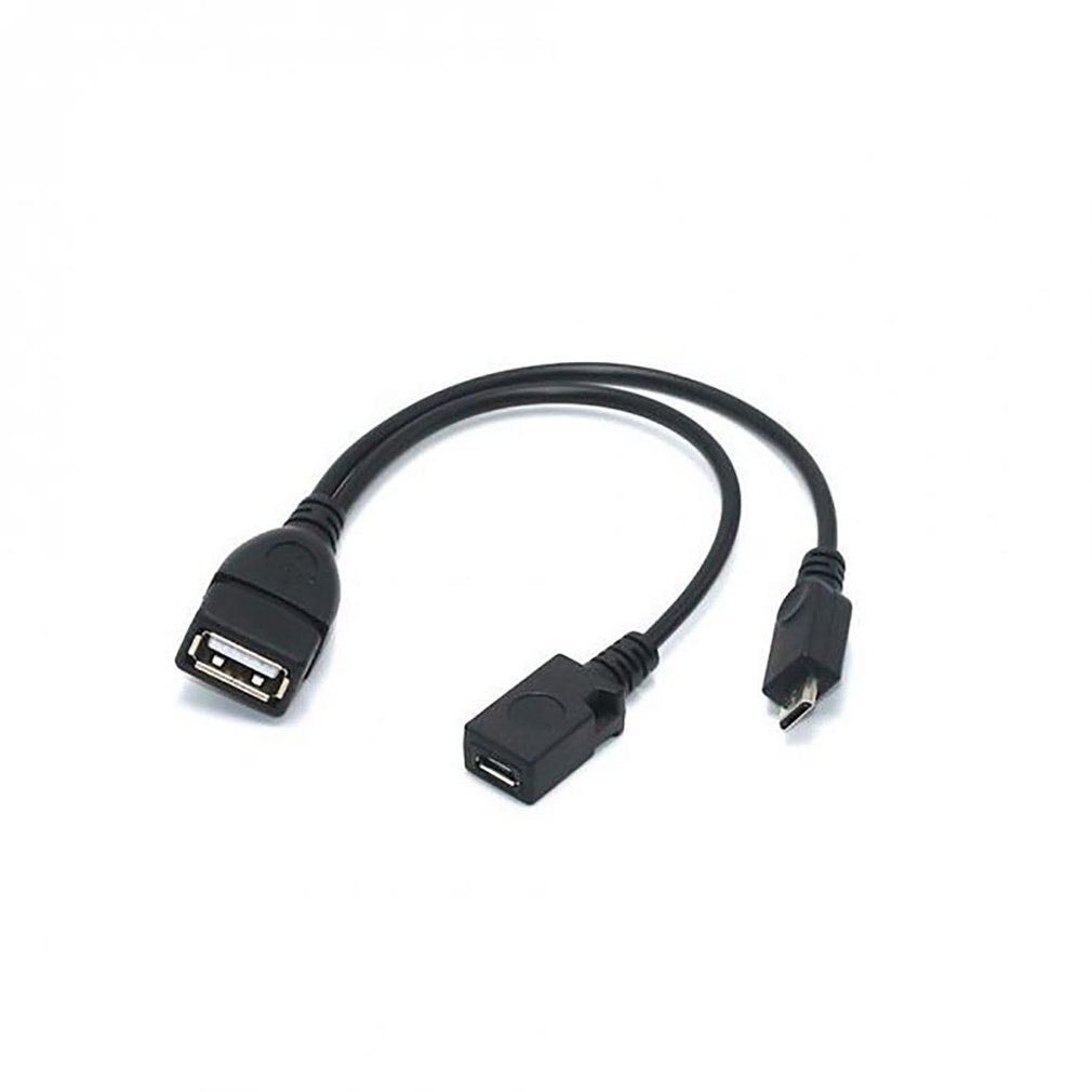 1 in 2 otg micro usb host power y splitter usb adapter naar micro 5 pin mannelijke vrouwelijke kabel duurzame micro usb otg kabel