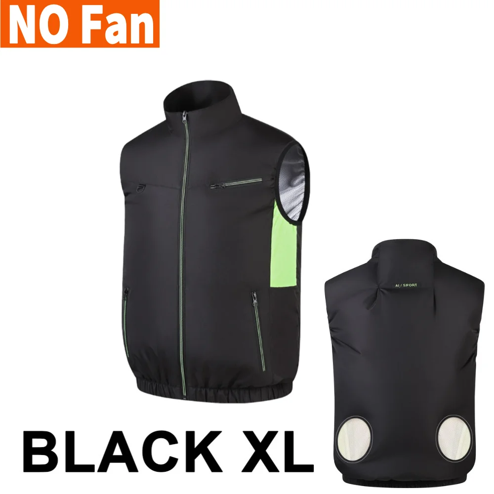 Koelvest Draagbare Koelventilator Vest Hittebestendige Airconditioning Kleding Koeling Voor Werknemers Zomer Kamperen Viskoeling: Blauw