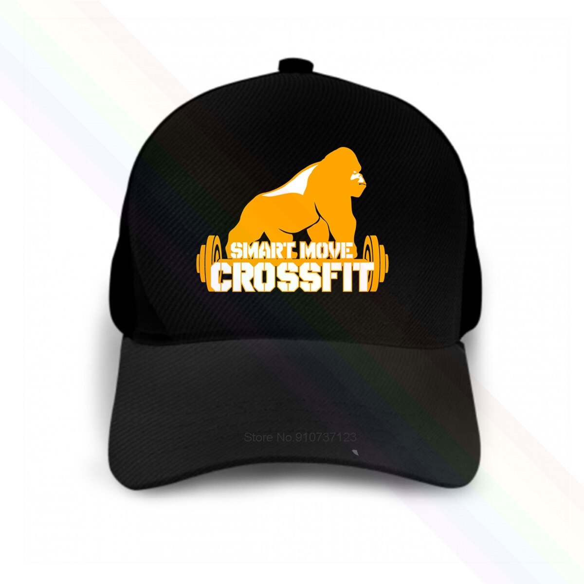 Crossfit inteligente logotipo negro Popular gorra de béisbol sombreros Unisex