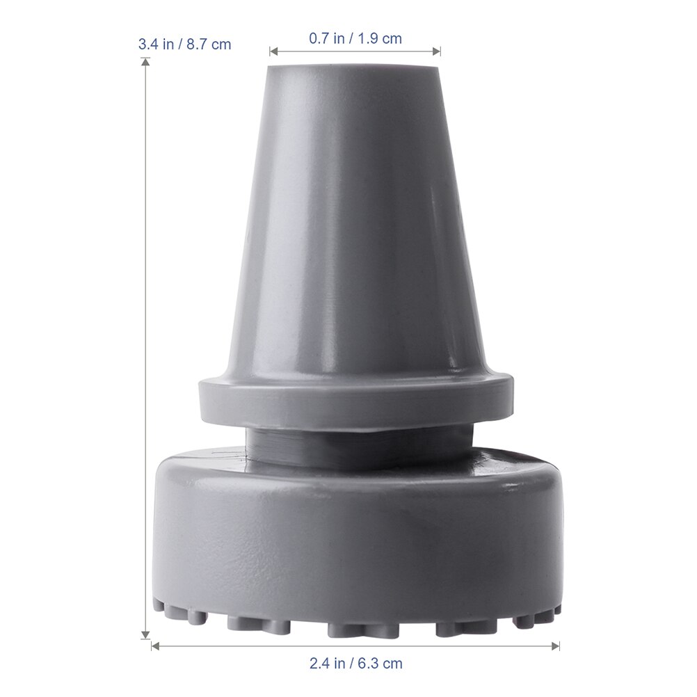 2 stk krykke pads 19mm gange fotturer pinne gummitupper støtabsorberende vandrestaver pads Tips beskyttere krykke tilbehør