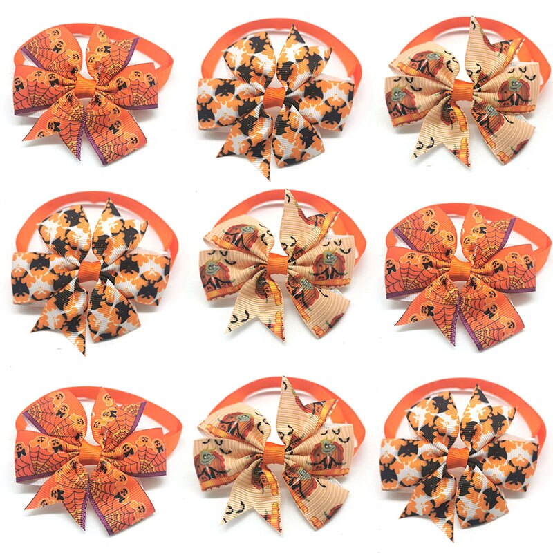 30/50 Stuks Halloween Hond Strikjes Stijl Puppy Hond Strikjes Party Accessoires Pet Grooming Accessoires Benodigdheden: 50cps