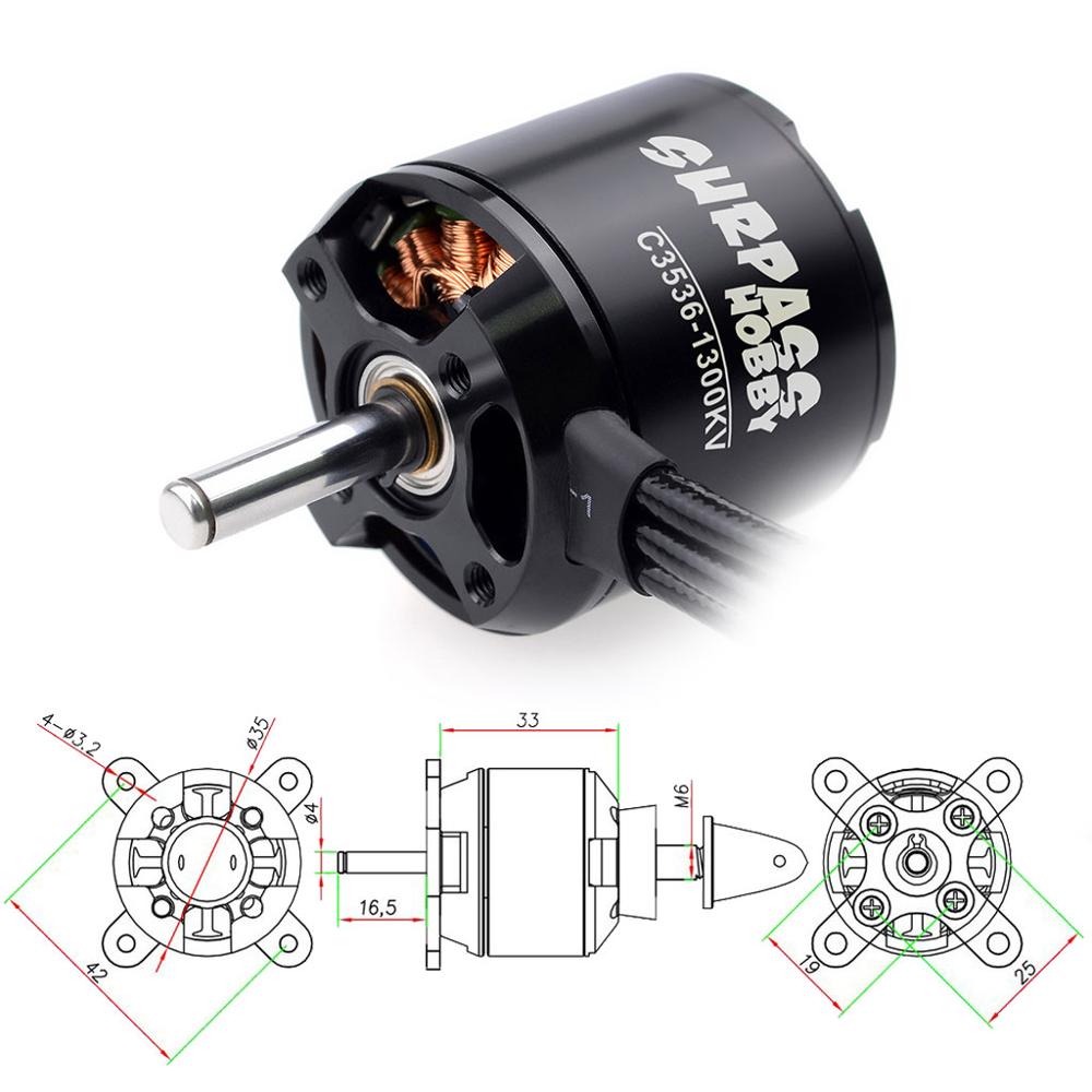 C3536 2814(3536) 910KV 1050KV 1300KV 1500KV 14 Poles Brushless Motor for RC 1000g-1500g Airplane Fixed-wing Glider Warbirds