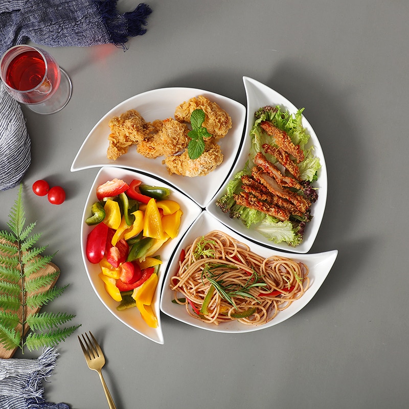 Household vegetable dish deep set dish cutlery set dessert fruit plate tableware kitchen catering WF1120205