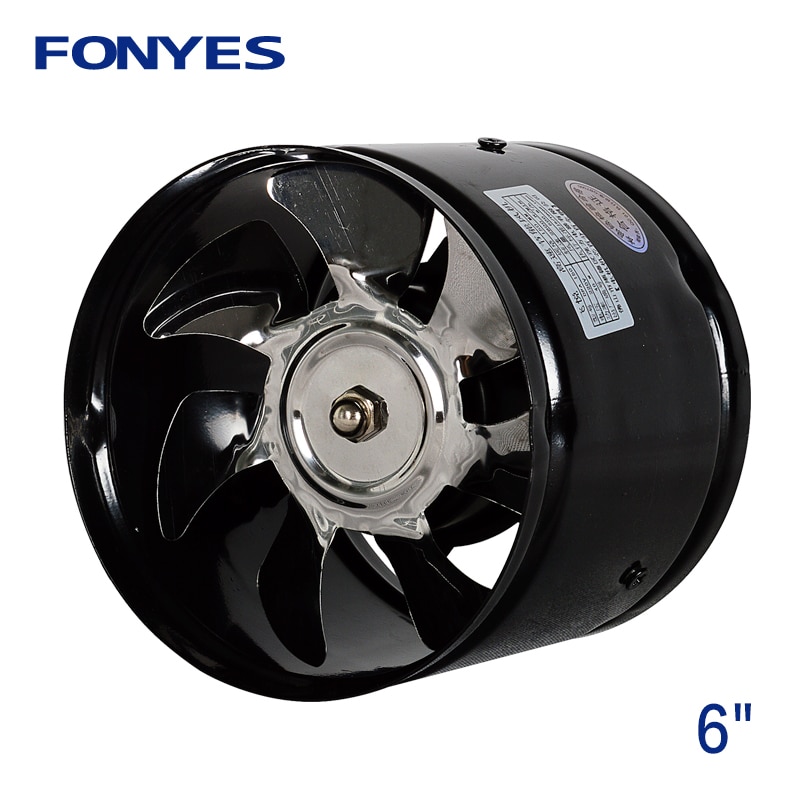 6 inch high speed exhaust fan kitchen extractor metal ventilator inline duct booster fan ducted ventilation fan 110V