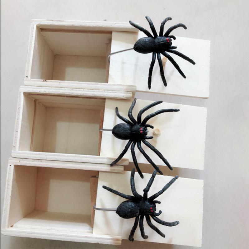 Scary Black Spider Tricky Wood Plastic Toy Safe And Healthy Plaything For Prank P4R