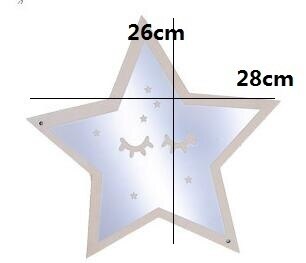 Ins Nordic Style Wall Decor Kid Children's Room Decoration Acrylic Mirror Self-adhesive Spot Living Room Bedroom Wall Decorative: small star