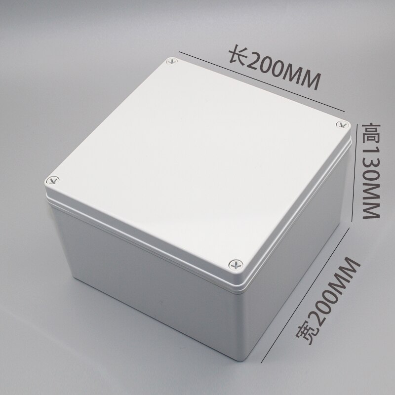 Waterproof Junction Box ABS Electronic Project Instrument Case Electrical Outdoor IP67 Project Box Plastic Enclosures Housing: 200x200x130mm
