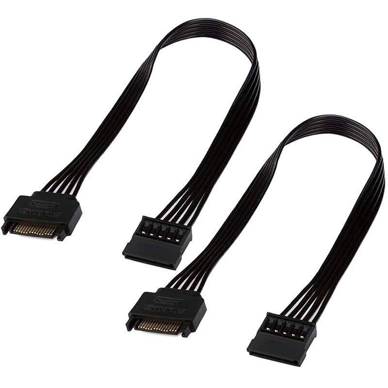 SATA Power Extension Cable,15 Pin SATA Male to Female Extender Power Cable Adapter for Hard Drive Disk HDD,SSD,30CM