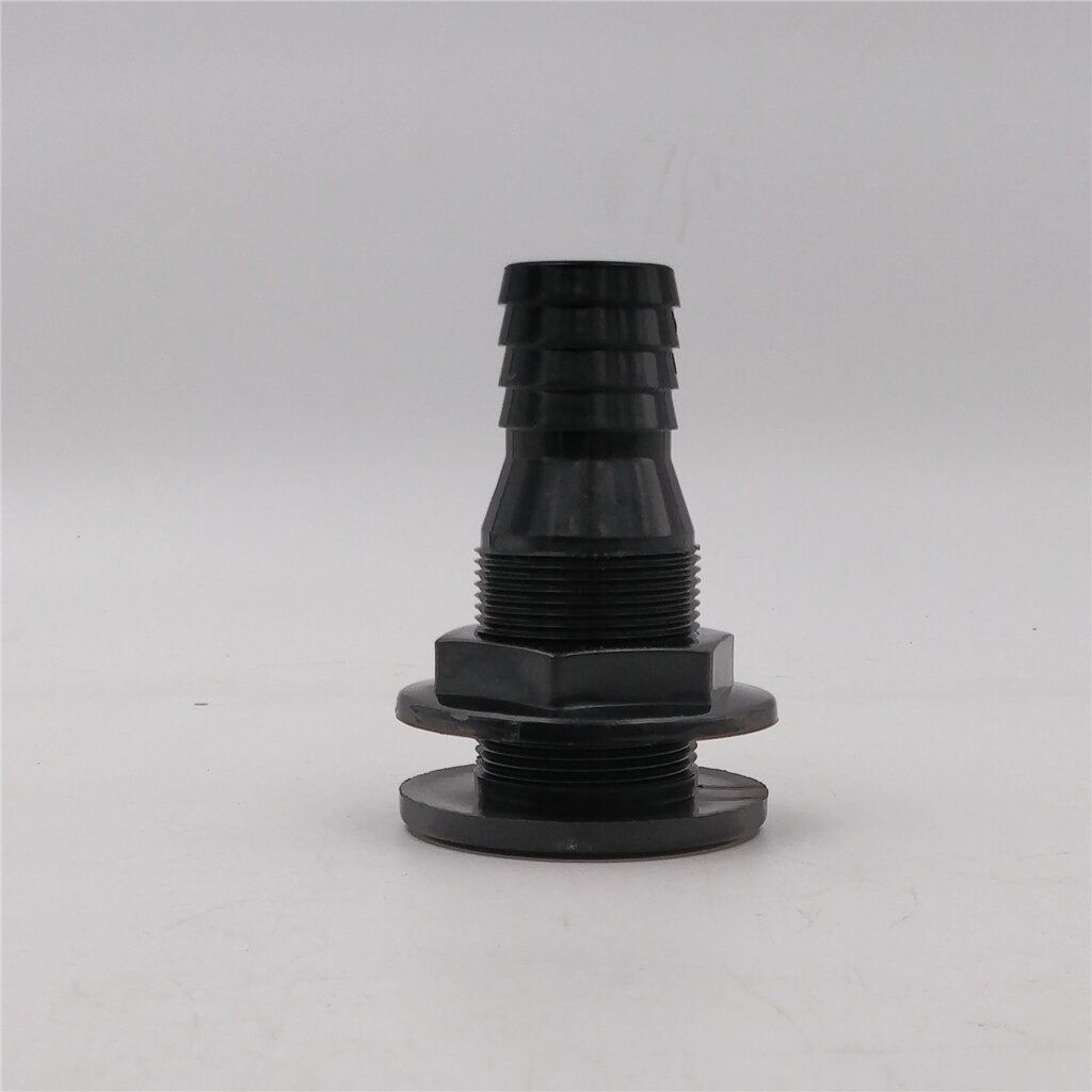1.5 Inch Through Hull Mushroom Head Barbed Plastic Black Thru Hull Connector