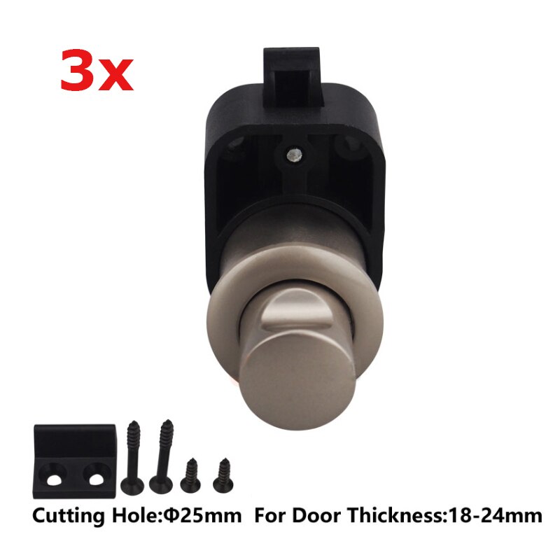 Encell 1 set van 3 stuks P03 Push Lock Knop Deurknop RV Kast Lade Caravan Motor Thuis Kast Kast Lade Push Klink
