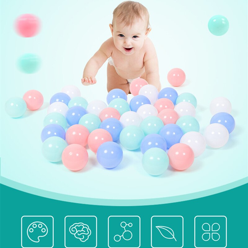 50 stks 7 cm Kleurrijke Bal Fun Speelgoed Baby Kids Zacht Plastic PE Lucht Gevulde Oceaan Bal Spelen Ballen pit Kids ToyEnvironment-vriendelijke