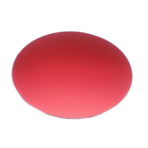 Aluminium Alloy Waterproof Round Desktop Gaming Mouse Mat Pad Computer Accessory: Red