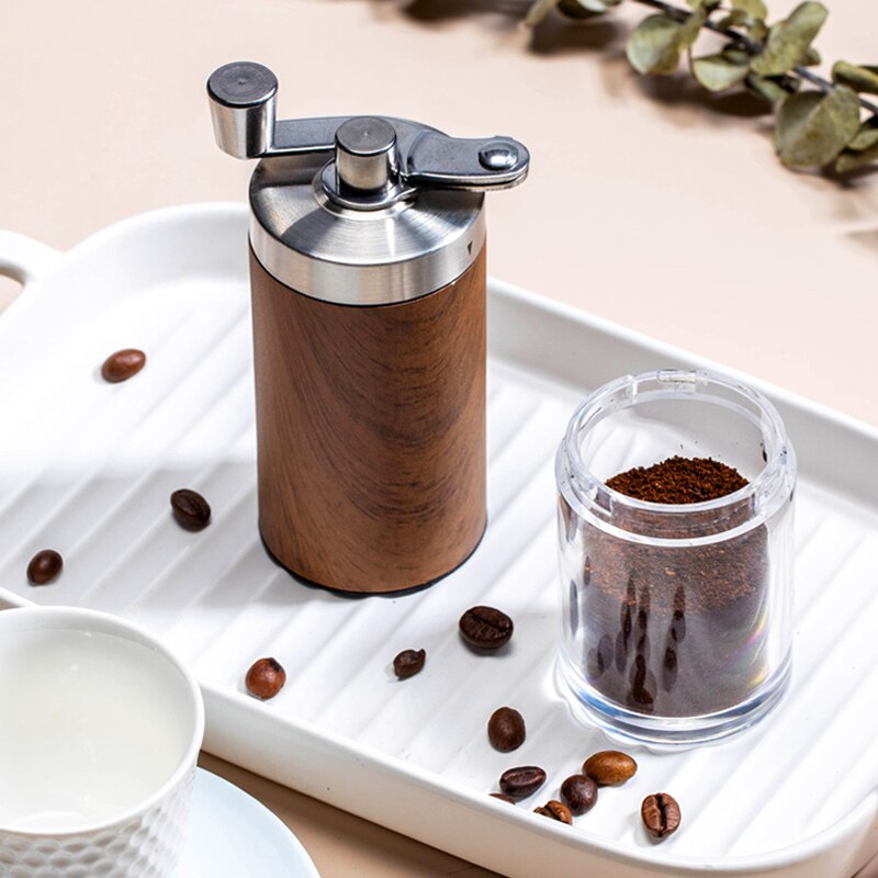 Marble Grain Coffee Bean Grinder Portable Stainless Steel Crank Manual Manual Handmade Coffee Grinder Mill Kitchen Tool Grinders