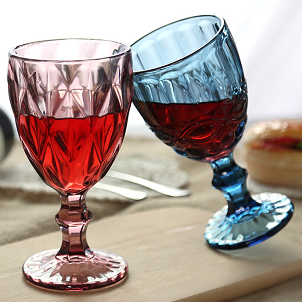 Portsble wine glass drinking glasses 3pcs / lot wedding party wine cup glassware water glasses for drinking christmas 300ml 10oz