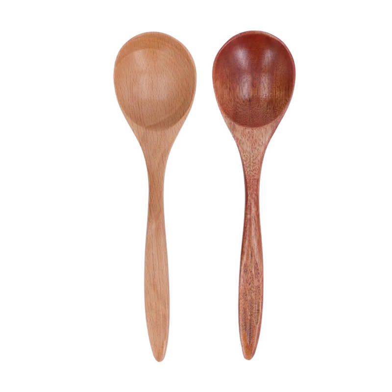 HOFMEISTER Cuillère à Soupe En Bois D'Olivier - Ustensile Naturel 20,5 Cm Grain Unique