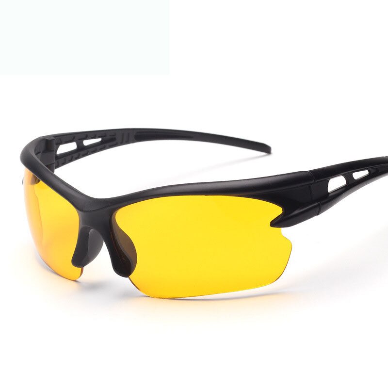 Chauffører nat anti lys vision beskyttelsesbriller nattesyn glasse anti nat med lysende kørebriller beskyttelsesudstyr solbriller: Guld
