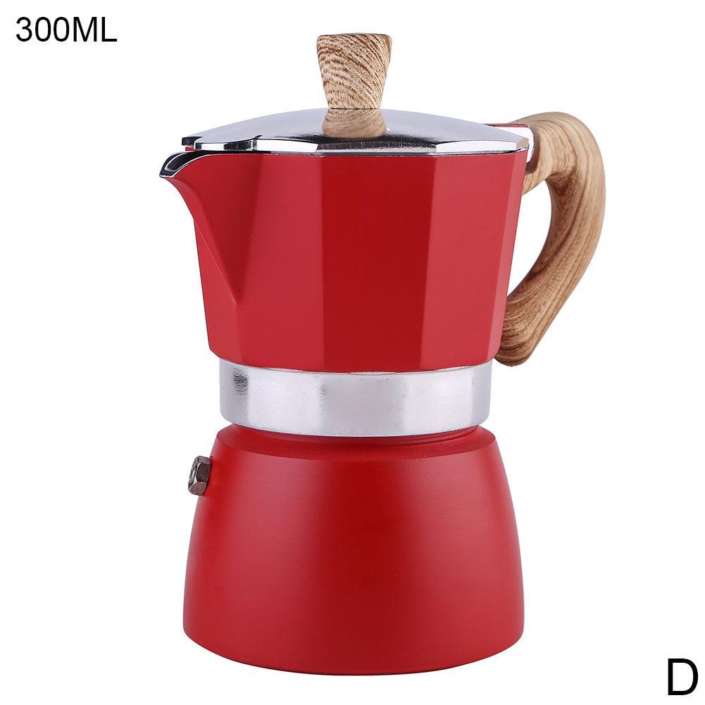 Kaffebryggare perkolator gryta spis topp italiensk stil espressoböna 150/300ml moka gryta kaffekanna: D