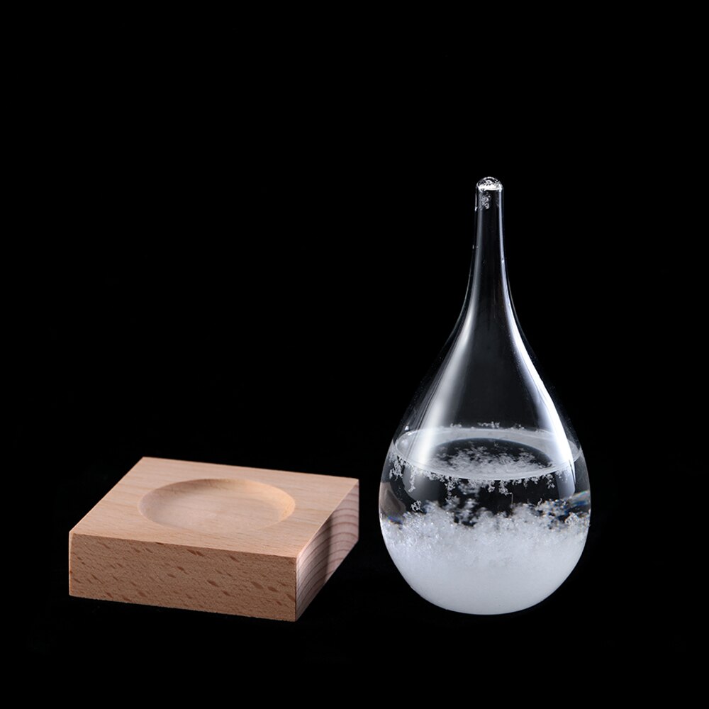Barómetro de Navidad, gotitas, Storm Glass, botella de cristal con forma de gota creativa, estación meteorológica para el escritorio, Predictor meteorológico, decoración