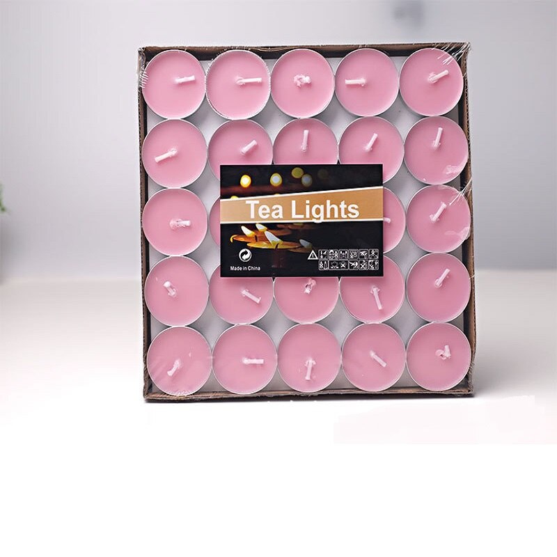 Romantische Geurende Verjaardag Bruiloften Kaarsen Kleurrijke Thee Licht Liefde Vlamloze Kaars Diy Bruiloft Centerpieces Verjaardag Decoratie: Roze
