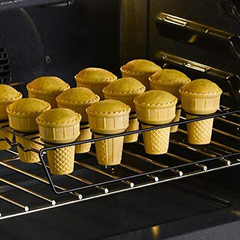 Ice Cream Cone Cupcake Baking Rack Self-Service DIY Ice Cream Display Storage Shelf: Default Title