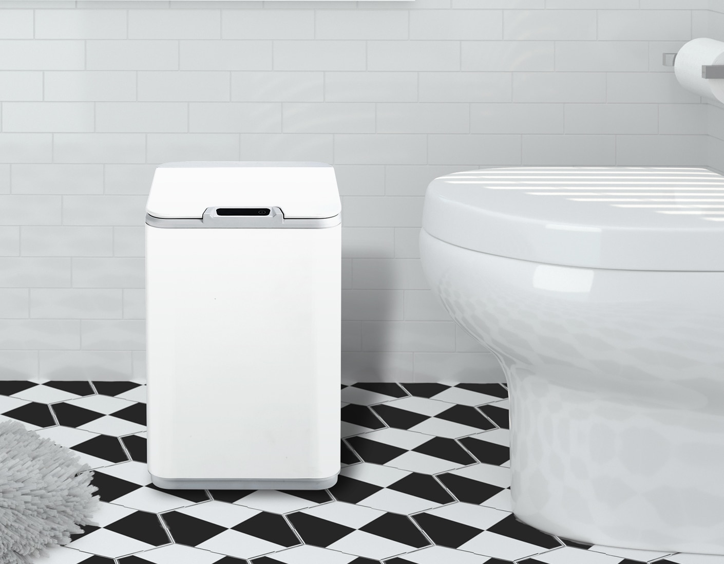 Ninestars 10L automatic trash can plastic waste bin