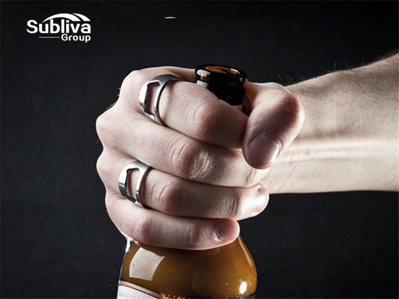 Abridor de botellas de anillo para cerveza, herramientas fáciles de abrir, para Bar, hogar, exterior