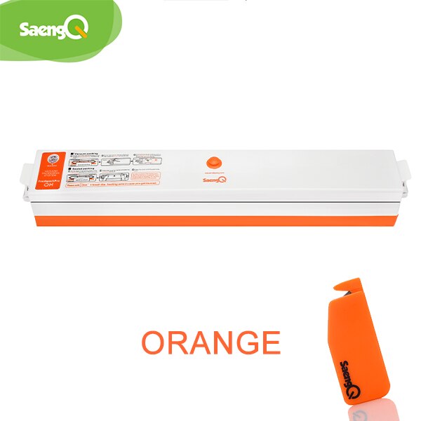 Electric Vacuum Sealer Packaging Machine For Home Kitchen Including 15pcs Food Saver Bags Commercial Vacuum Food Sealing Sealer: ORANGE / 220V