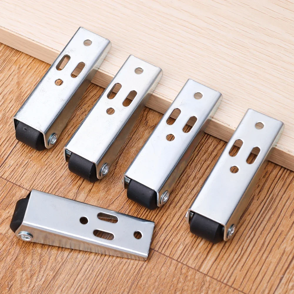 1/12 juegos de ruedas de puerta corredera direccionales verticales de polea de pista de puerta lateral silenciosa Mini rueda suave sin esfuerzo para muebles del hogar