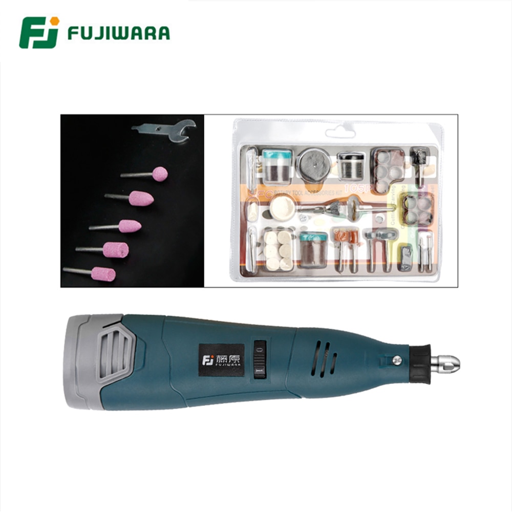 FUJIWARA 12 V Lithium Elektrische Grinder 5-speed Verstelbare Elektrische Boor Elektrische Grinder Set Graveermachine Polijstmachine