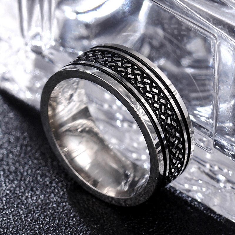 KMOCK Mens Rings 8 MM Wedding Band Black Pure Carbide Tungsten Engagement Ring for Men Mate Center Jewelery