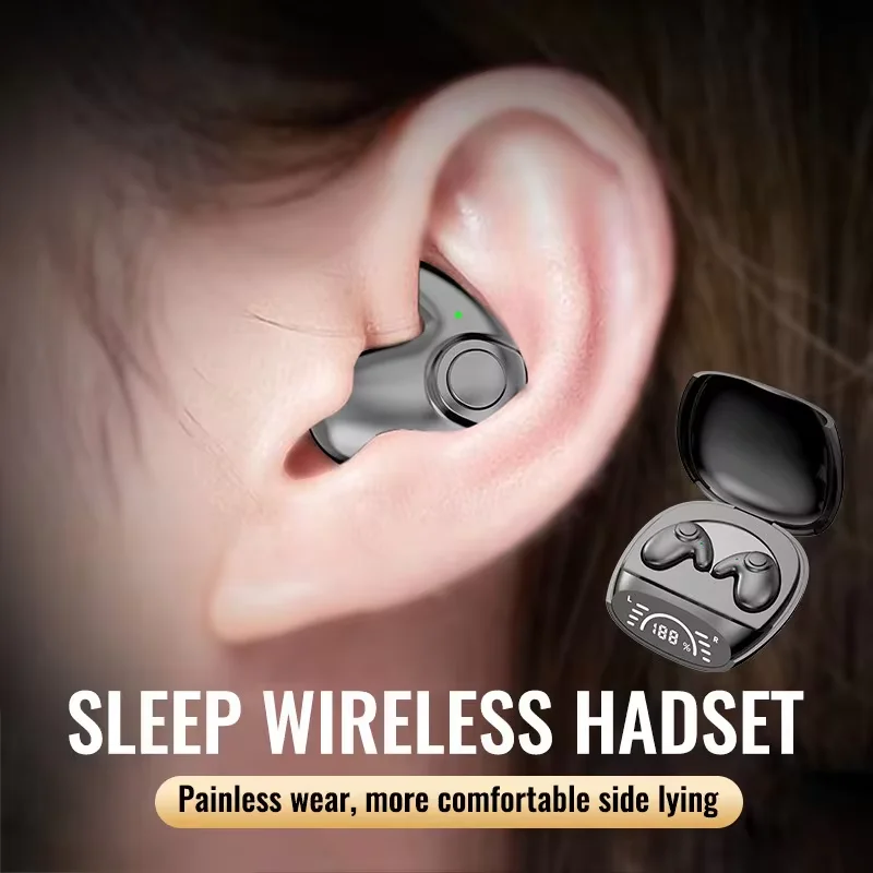 2025 Auriculares invisibles para dormir Mini auriculares Bluetooth 5,3 ENC auriculares con cancelación de ruido estéreo HiFi auriculares inalámbricos deportivos