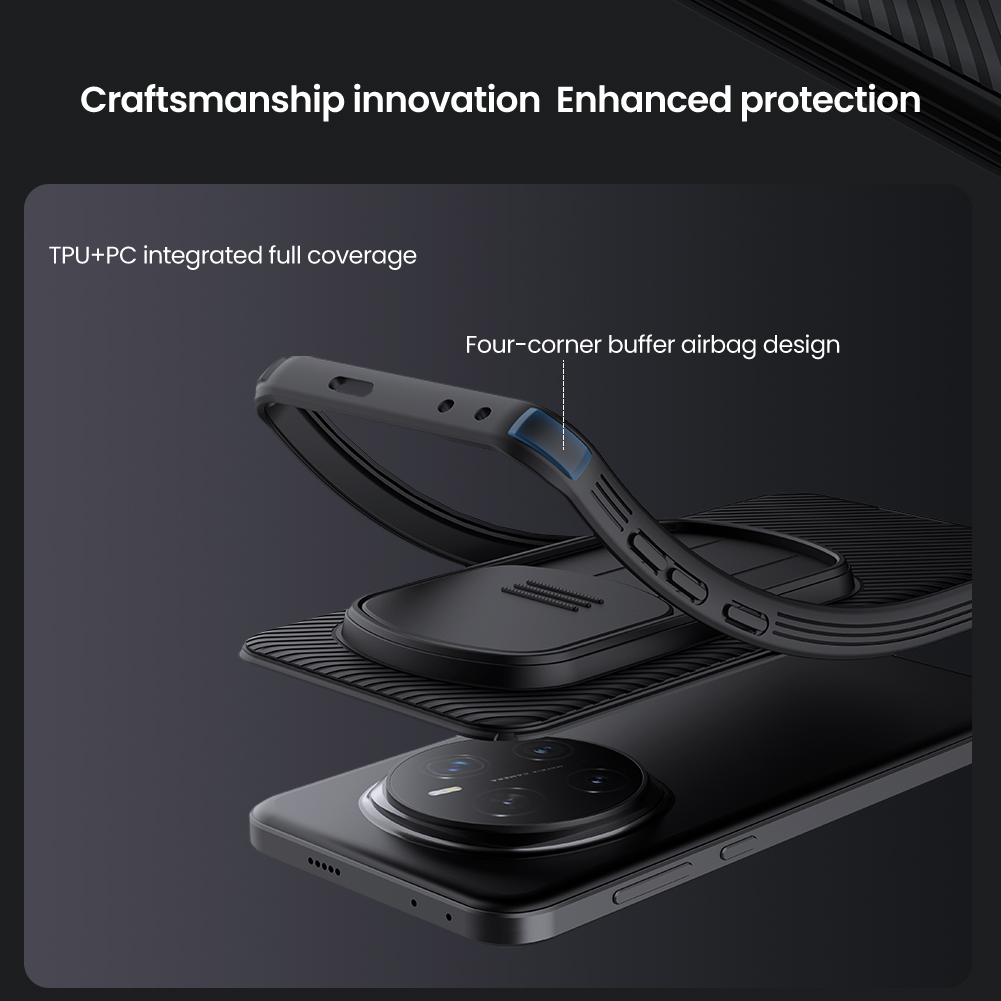 Nillkin para Honor Magic 7 Pro / Honor Magic 6 Pro CamShield Pro Funda para teléfono, PC + TPU con cubierta para cámara deslizante
