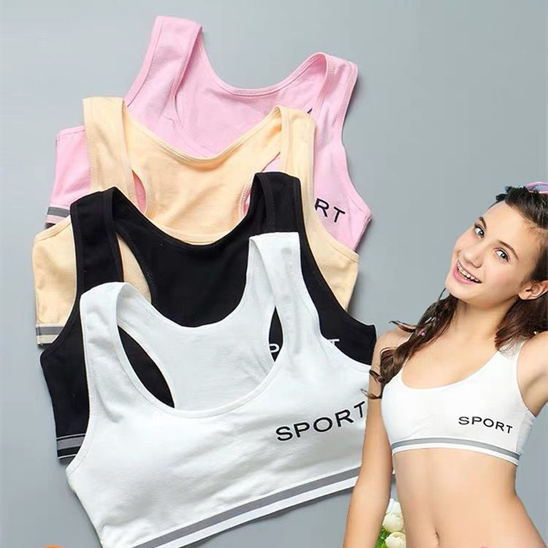 5Pc Delle Ragazze Dei Capretti Dei Bambini Pubertà Piccolo Reggiseno per Adolescenti Bambini Bra E Pellicole Per Cofano Adolescente Biancheria Intima Del Reggiseno di Formazione 8-14 Y