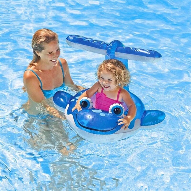 104*84 cm Max Capability 20 KG Kinderen kids Zwemmen Ring Babysitting Cirkel Leven Drijvende cartoon blue whale zomer