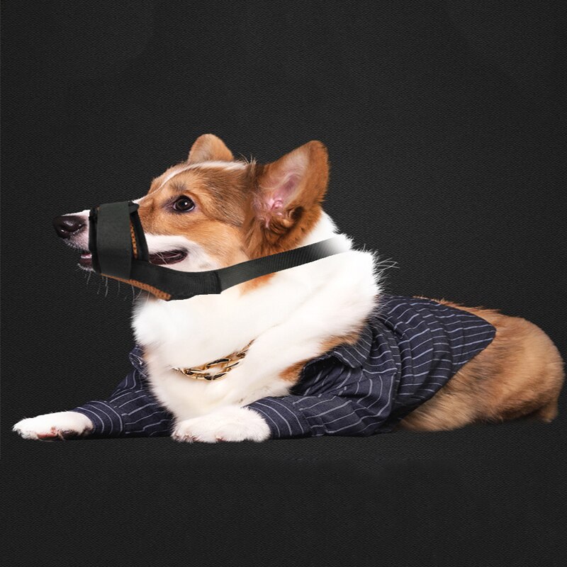 2 stuks muilkorven hond anti-bijt mondkapje anti-blaf muilkorf verstelbaar masker voor kleine middelgrote grote honden