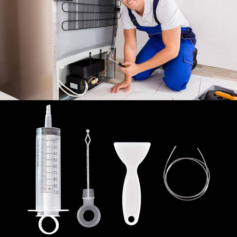 4 stuks/set koelkast ontstopper reiniger ijsschep pijp bagger gat borstel  p0re