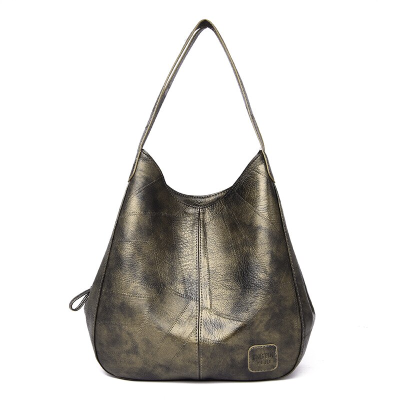 Tasche mädchen neue trendy weiche leder schulter tasche große-kapazität stiletto tasche frauen handtasche: Gold