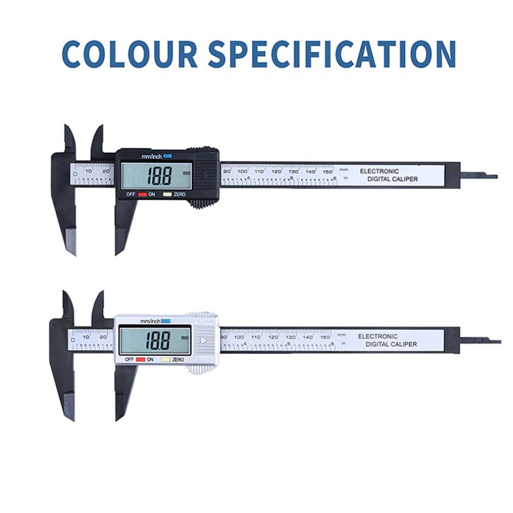 Electronic Digital Display Vernier Caliper 0-150MM Large LCD Screen All Plastic Digital Direct Reading