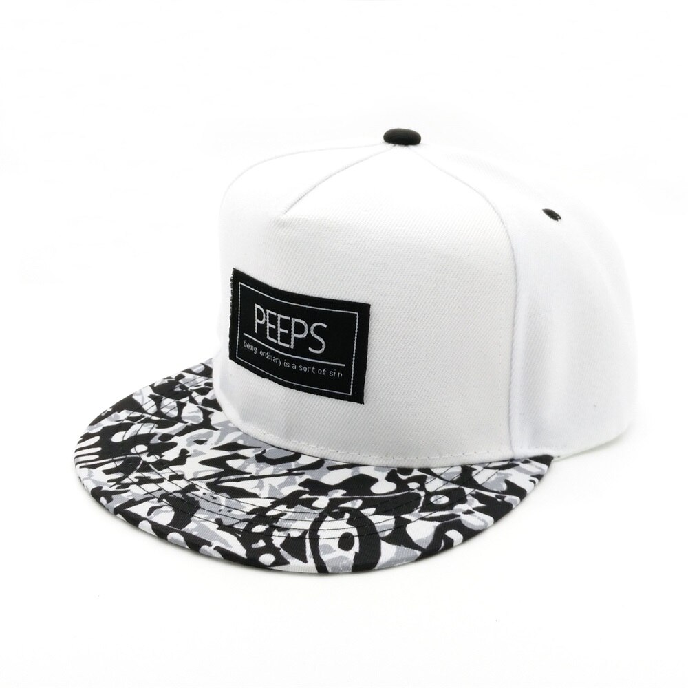 Minhui nueva PEEPS gorras de béisbol Snapback sombrero plano baile callejero gorros de hip hop para hombres y mujeres: White 2