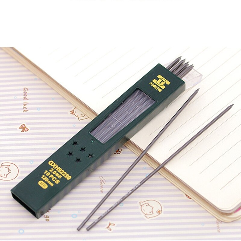 1Set Mechanical Pencil Refillable Type With Refill Box Simple Click 2.0 mm