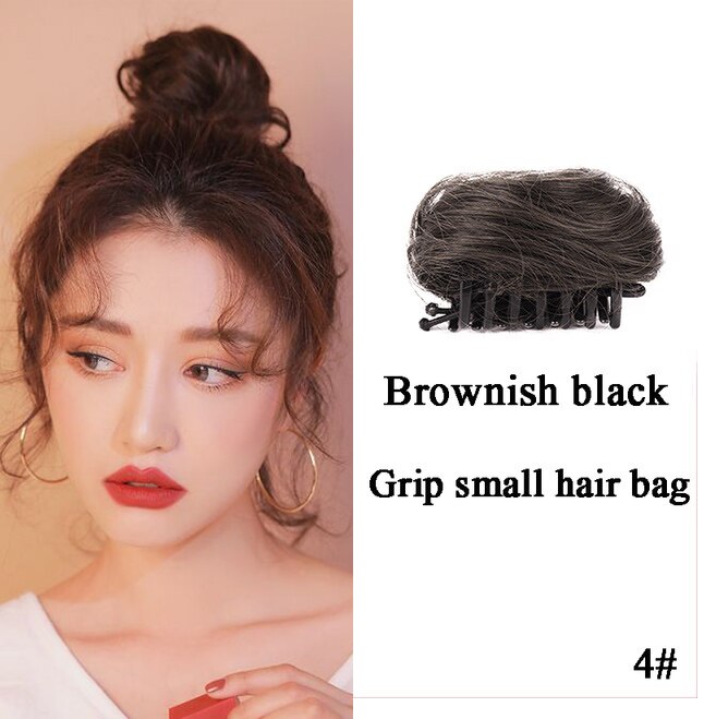 MANWEI Short Synthetic Hair Extension Chignon Donut Roller Bun Wig Hairpiece For Women: 4