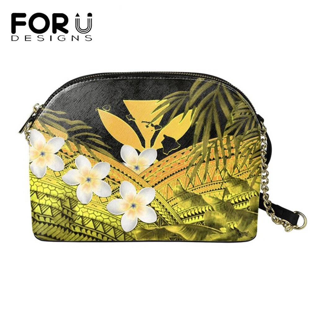 Forudesigns hibiscus dames messenger bag hawaii kanaka maoli polynesian plumeria design casual shell schoudertas voor dames mini