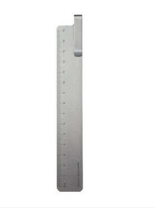 5color Kaco Metal Ruler 15cm Lightweight Portable Straight Rulers Stainless Steel Office Measurement Tool Precision: Light Grey