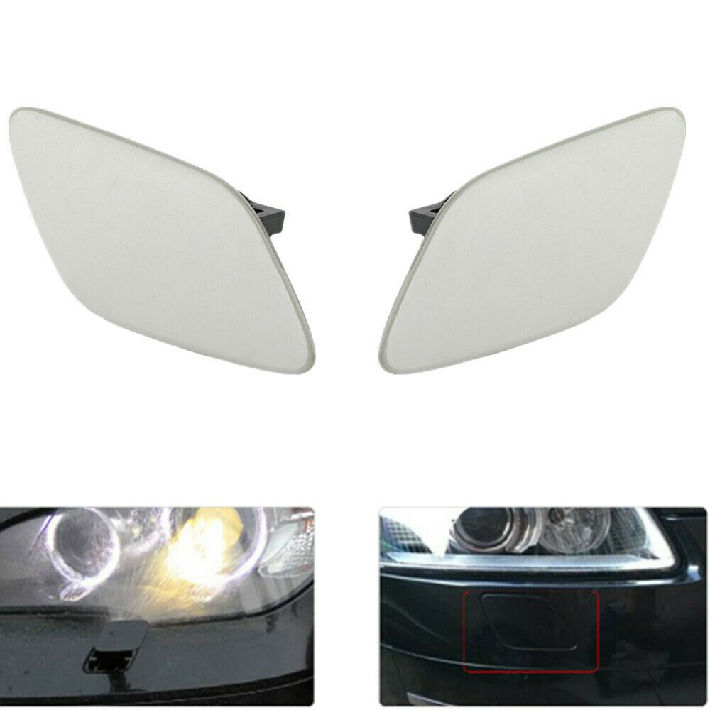 Exterior Headlight Washer Cap Bumpers Cover Spray cover 1 Pair