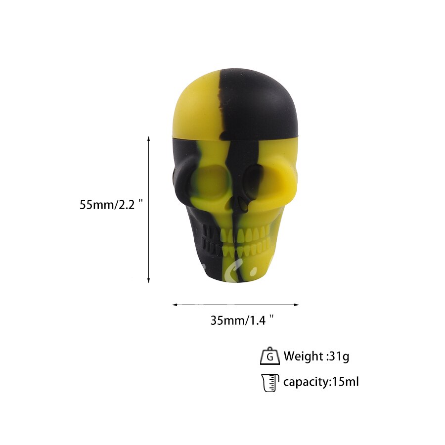 Pot de cire en Silicone pour Bho Dab, 15ml, concentré d'huile, pour crâne