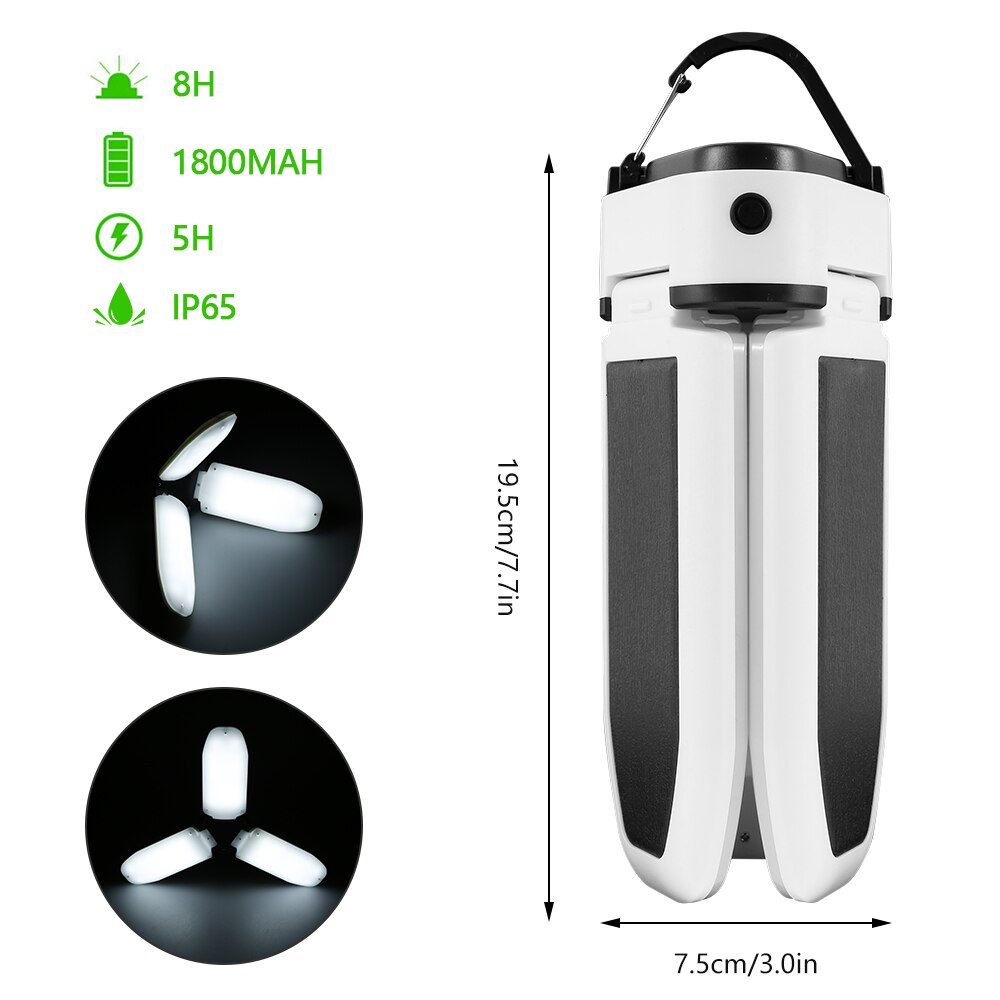 Camping Tent Lantaarn 60LED Solar Licht Draagbare Licht Camping Licht Usb Oplaadbare Workshop Lamp Nood Camping Licht Lamp: Default Title