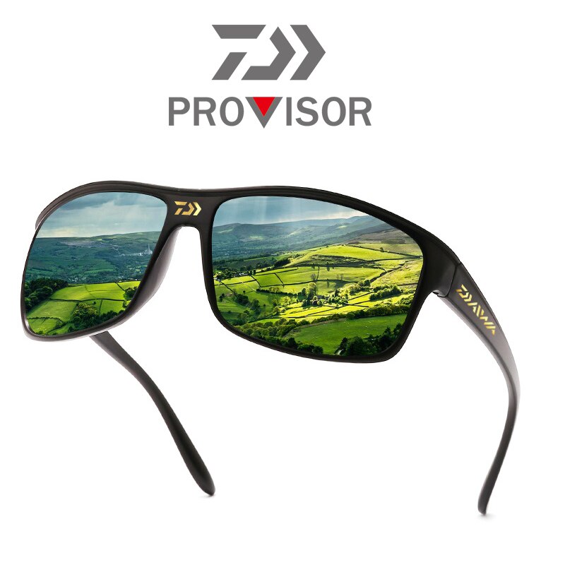 Daiwa udendørs kørsel og fiskeri uv beskyttelse solbriller herre sport cykling solbriller polariserede briller: Fotofarve 1