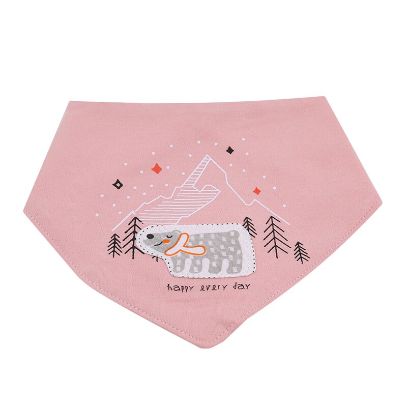 Baby Bibs for Boy Girl Bandana Bib Burp Cloth Print Animal Triangle Cotton Baby Scarf Meal Collar Burp Baby Accessories: pink